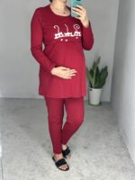 ست راحتی بارداری و شیردهی مدل سه گربه آستین بلند - Image 2