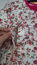 ست راحتی بارداری شیردهی /هشت دکمه گلدارآستین بلند - Image 2