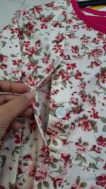 ست راحتی بارداری شیردهی /هشت دکمه گلدارآستین بلند - Image 2