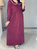 پیراهن ماکسی بارداری شیردهی/مدل حنا مخملی - Image 8