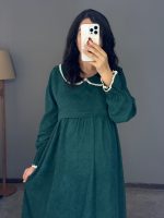 پیراهن ماکسی بارداری شیردهی/مدل حنا مخملی - Image 9