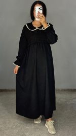 پیراهن ماکسی بارداری شیردهی/مدل حنا مخملی - Image 5