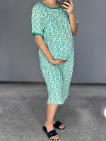 پیراهن بارداری و شیردهی پنبه ای مدل گلارا آستین کوتاه - Image 4