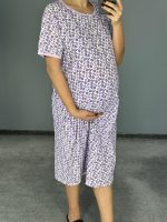 پیراهن بارداری و شیردهی پنبه ای مدل گلارا آستین کوتاه - Image 3