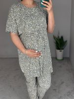 ست راحتی بارداری شیردهی مدل پلنگی/زیپی