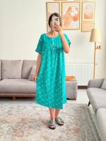 پیراهن بارداری شیردهی آستین کوتاه/مدل سارن/طرح پاپیون - Image 3